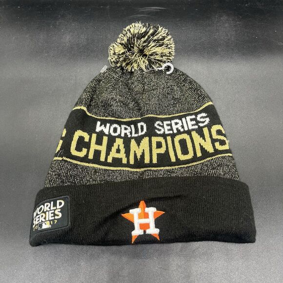 Houston Astros world series 2017 champions beanie black gold - Picture 1 of 3